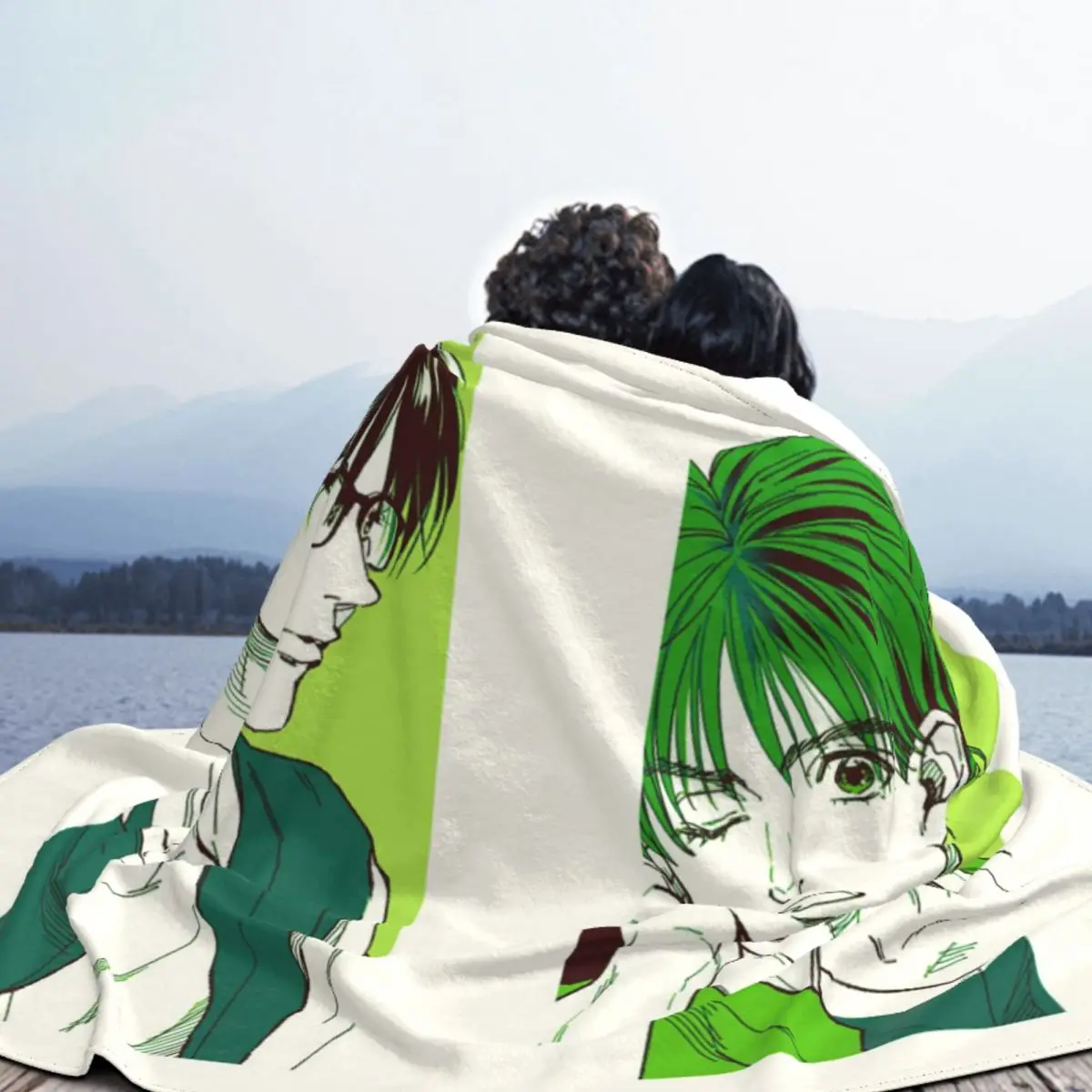 Хлопковое аниме-одеяло с флисовым украшением Kaede Rukawa, дышащие ультрамягкие пледы для дивана, плюшевое тонкое одеяло для путешествий