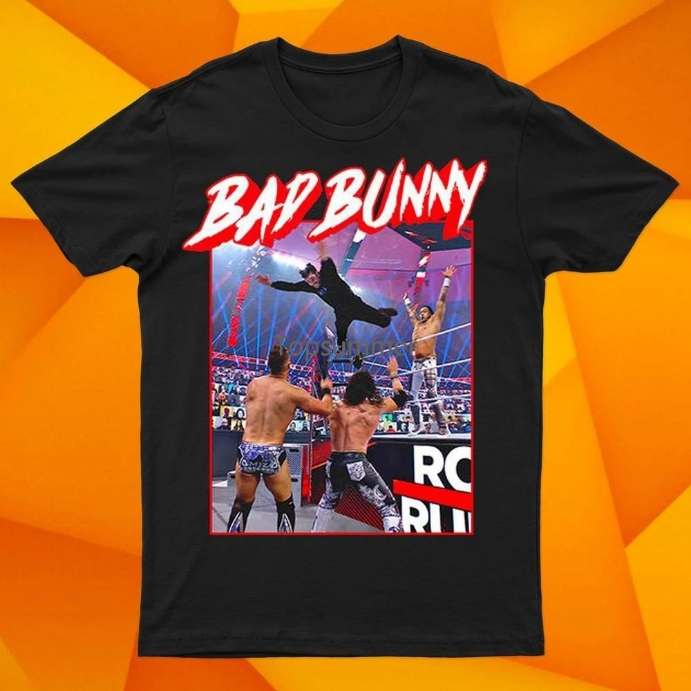 Футболка Bad Bunny & Royal Rumble Splash, женская футболка, черная