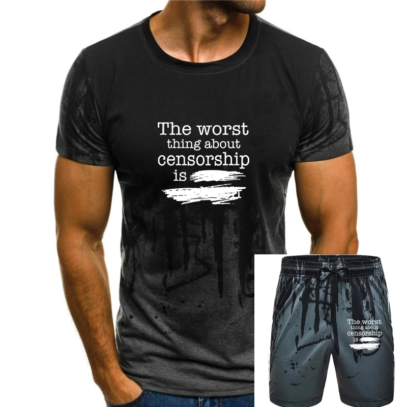 Одежда, футболки либертарианца Epicdelusion, худшая часть цензуры, футболка, футболка со свободой слова