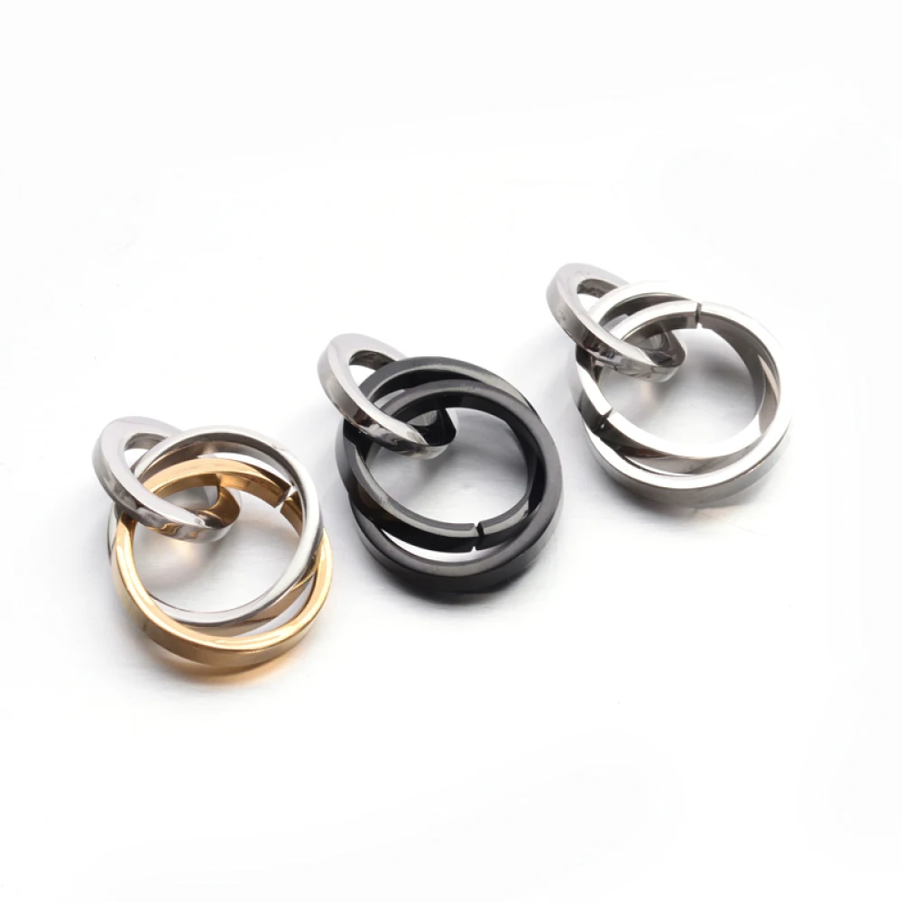 6шт 304 Подвески-кольца из нержавеющей стали с блокировкой для изготовления модных ювелирных изделий DIY браслет ожерелье Ремесла аксессуары