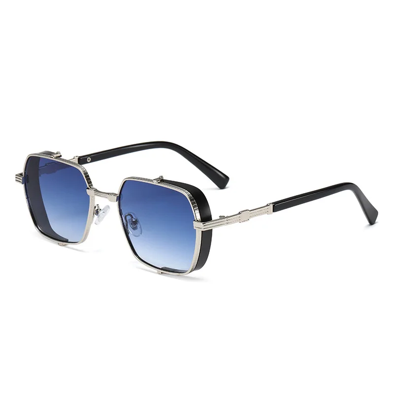 Металлические солнцезащитные очки в стиле ретро стимпанк в квадратной оправе y2k Солнцезащитные очки для мужчин и женщин Солнцезащитные очки с кремом