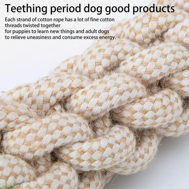 Игрушки для прорезывания зубов у собак Маленькие жевательные игрушки для собак Двойной узел Помогает освежить дыхание Сильное напряжение Интерактивное средство от скуки для собаки