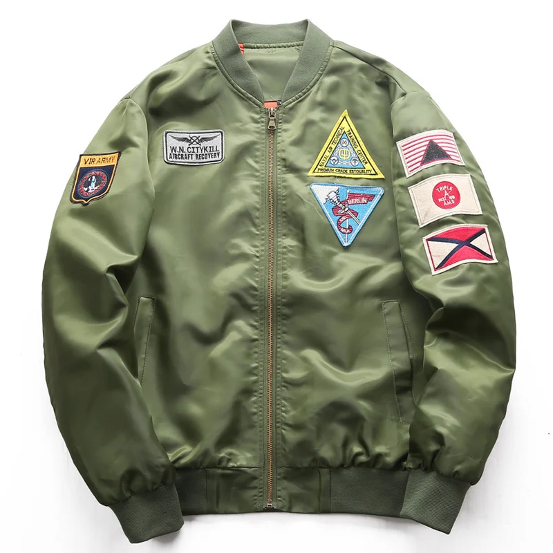 2023 Куртка мужская Ma-1 Flight Pilot Air Force Мужской мотоцикл Ma1 и пальто Повседневная Верхняя одежда s &