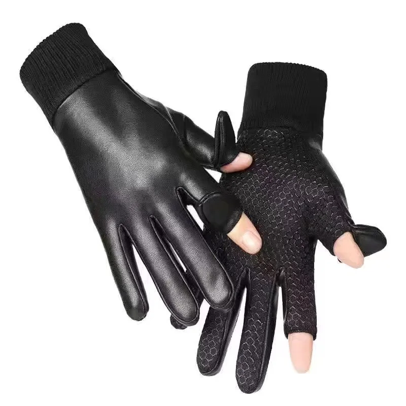 Ветрозащитные перчатки для езды на мотоцикле, сохраняющие тепло Зимой, Кожаные Luvas Для занятий спортом на открытом воздухе, аксессуары для мотокросса по бездорожью
