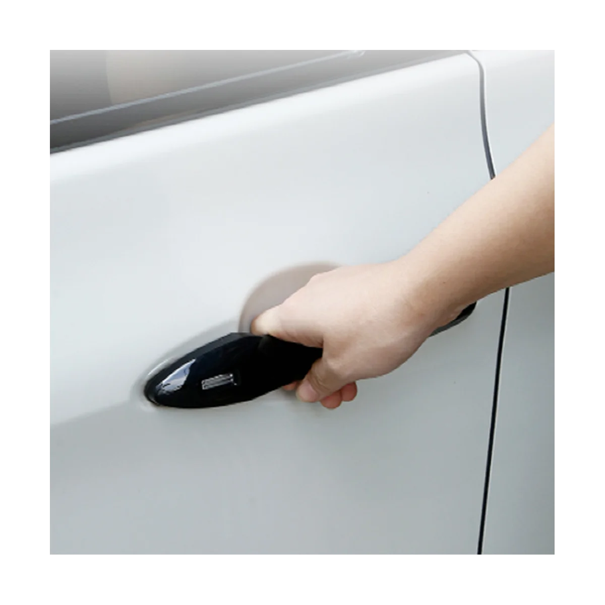 Для хэтчбека Toyota Corolla 2019-2023 Глянцевая черная сторона, умная внешняя дверная ручка, Защитная накладка