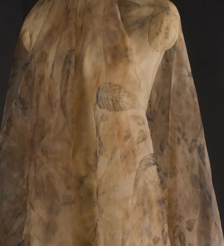 1,4 метра шириной коричневый цветок лист марлевый тюль мягкая ткань танцевальное платье детская юбка рубашка брюки модный дизайн ткань I41Y30P230831T