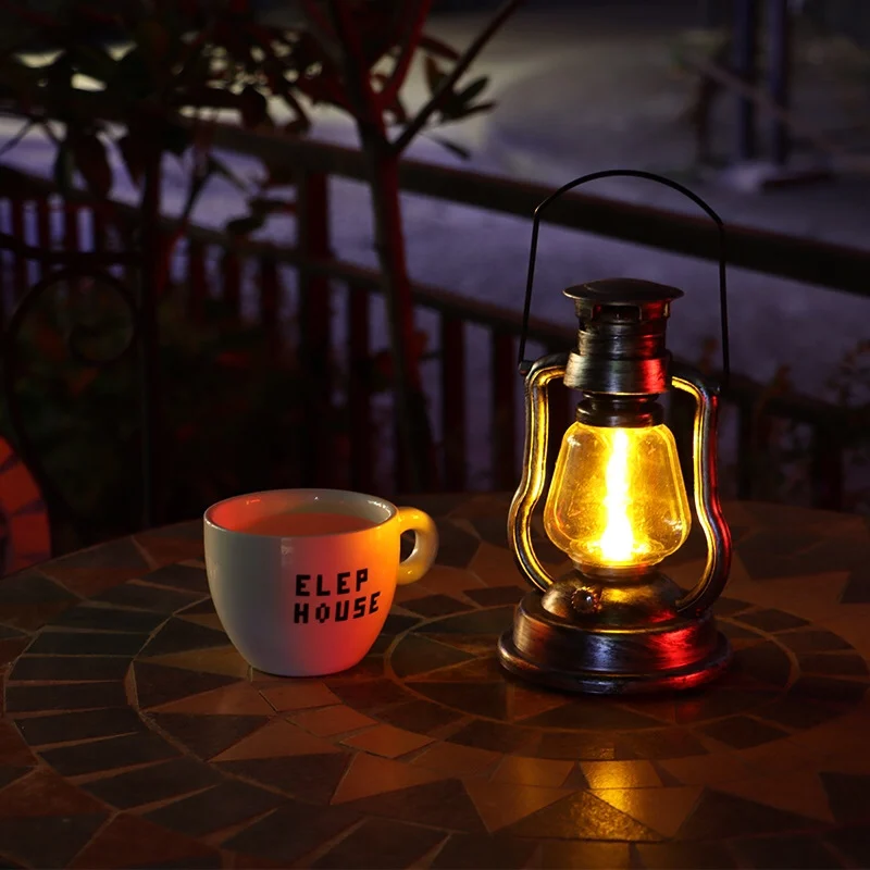 Солнечная керосиновая лампа Ретро Фонарь для кемпинга Подвесной светильник для лагеря Водонепроницаемый Переносной светильник для палатки во дворе