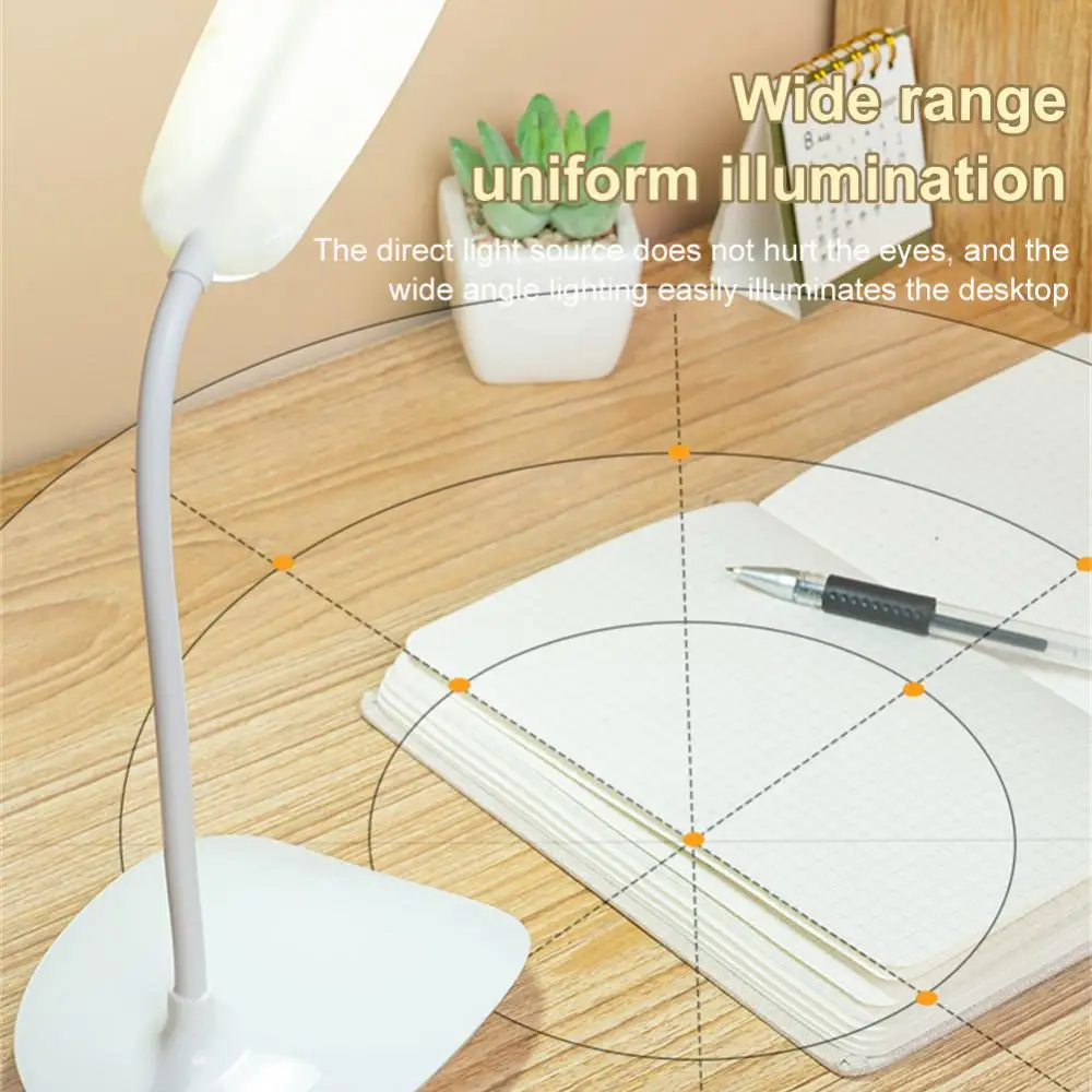 1 ~ 7ШТ Светодиодная настольная лампа с питанием от USB, настольная лампа с сенсорным затемнением, Портативная лампа, 3 цвета, Бесступенчатая Регулировка яркости, Защита глаз, Спальня