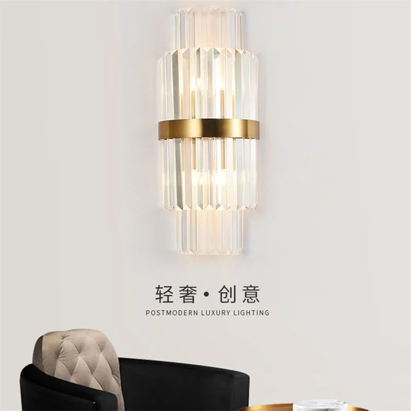 · Простой Настенный Светильник PLLY Modern LED Indoor Crystal Light Бра Декоративные Светильники Для Домашней Спальни