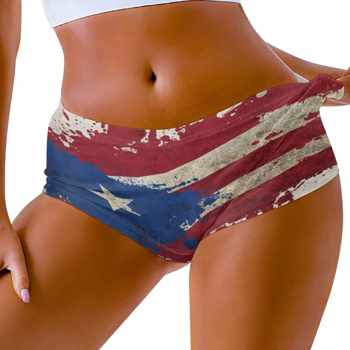 Дизайнерские принты с изображением флага Пуэрто-Рико, женские облегающие шорты, спортивные дышащие низы, брюки с эластичными короткими штанами до середины талии