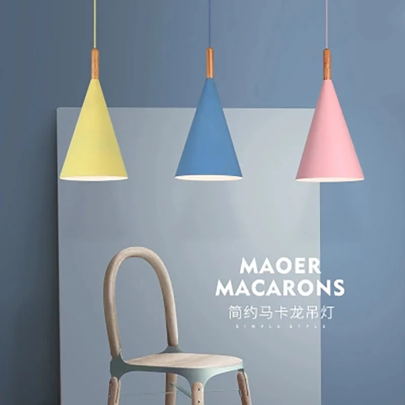 Люстра Macaron color, люстра для ресторана в скандинавском стиле, креативная личность, простая прикроватная тумбочка для спальни, барная лампа, освещение