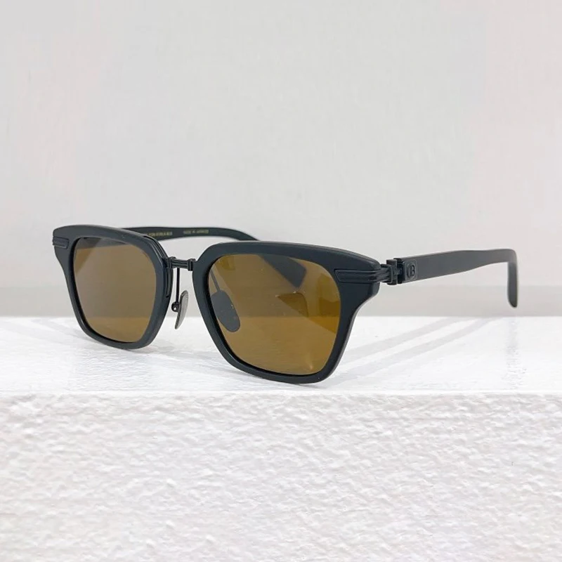 Дизайнерский бренд полосатых коричневых солнцезащитных очков для мужчин BPX-112B, винтажные квадратные солнцезащитные очки ручной работы, ацетатные солнечные очки для женщин