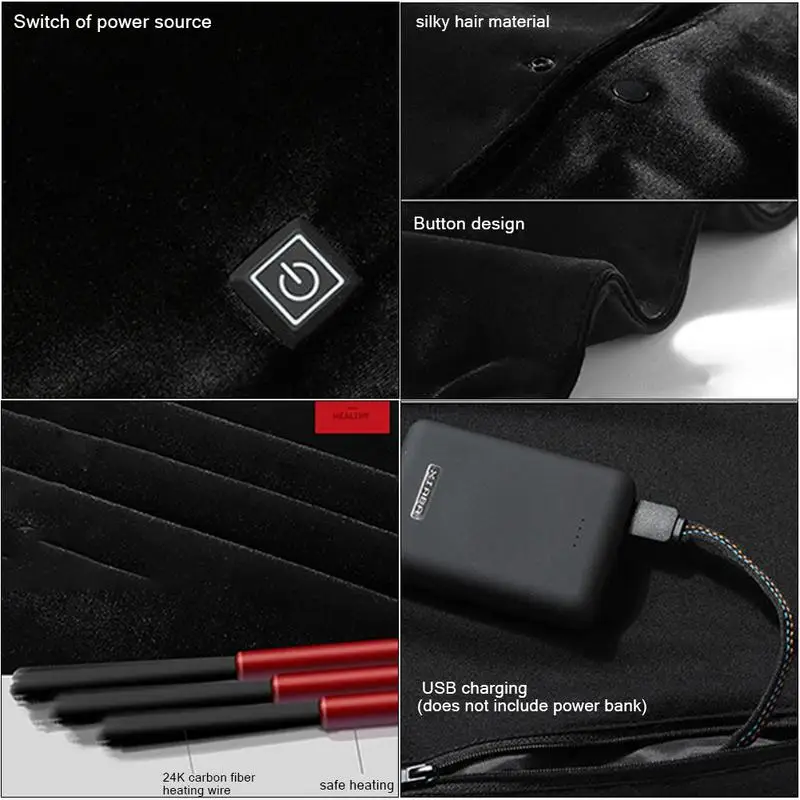Экономичная Мягкая шаль с USB-подогревом, зимнее электрическое одеяло с подогревом для шеи и плеч