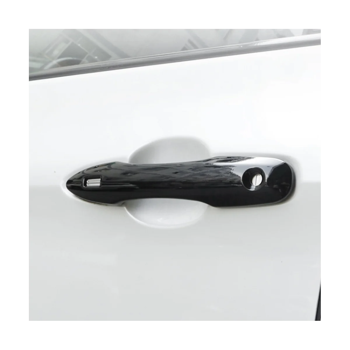 Для хэтчбека Toyota Corolla 2019-2023 Глянцевая черная сторона, умная внешняя дверная ручка, Защитная накладка