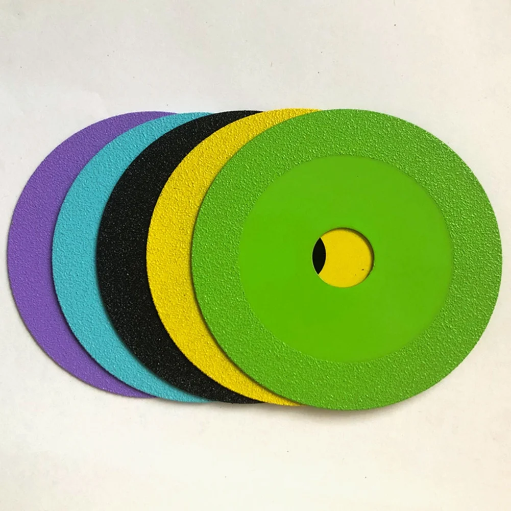 Набор стеклянных режущих дисков с адаптером 10-сантиметровое ультратонкое пильное полотно из нефритового хрусталя для заточки фасок, Режущее лезвие фиолетового цвета